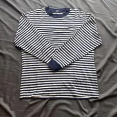 UNIQLO ボーダー長袖Tシャツ ネイビー×ホワイト S
