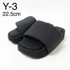 22.5cm★Y-3 厚底スライドサンダル ワイスリー 黒のサムネイル