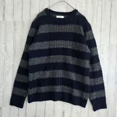 KOE　コエ　ニット　セーター　ケーブルニット　Sサイズ　ボーダー