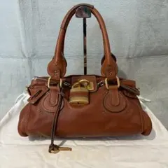 (美品) Chloé クロエPaddington パディントン　キャメル色 クロエ Chloe パディントン レザーバッグ キャメル タン 鍵
