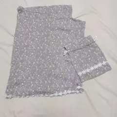 Mammy Luna 花柄授乳ケープ グレージュ