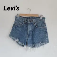 リーバイス　カットオフデニムショートパンツ　501 フリンジヘム　アメリカ製