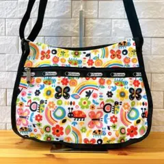 レスポートサック ショルダーバッグ 花柄×アニマル柄 カラフル 軽量 未使用級✨