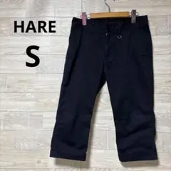 HARE ショートパンツ　ノータック　ブルーブラック　メンズ　S