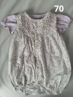 フリルTシャツ 花柄 ベビー服 ツーウェイオール セット 70 branshes