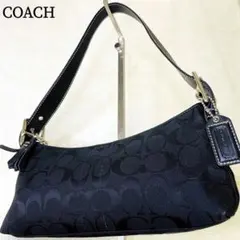 COACH コーチ ワンショルダーバッグ アクセサリーポーチ シグネチャー 黒