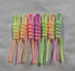 ９　パラコード　パーツ　7本セット　【ハンドメイド】　レインボー