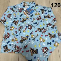 新品タグ付き パウパトロール 長袖 キルト パジャマ 120cm ブルー