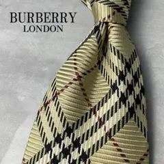 美品 BURBERRY LONDON ジャガード ノバチェック ネクタイ