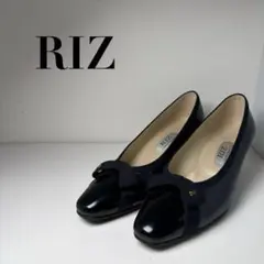 【未使用級】Riz リボン パンプス コンフォート パンプス ネイビー EEのサムネイル