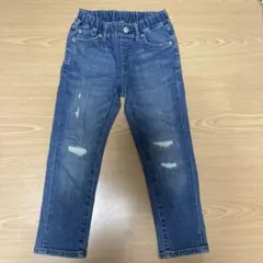 ユニクロ　デニムパンツ　110  ダメージ加工　ジーンズ　ジーパン