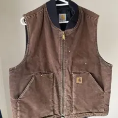 Carhartt ダック地 ベスト ブラウン メンズのサムネイル