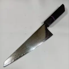 魚捌き 剣型 切付型 牛刀 V金10号 67層ダマスカス 包丁 アワビ貝殻柄