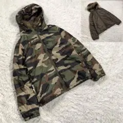 wrongler(150)迷彩 フードファー リバーシブル ダウンジャケット