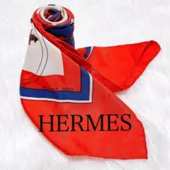 エルメス　ステイトリー・ホイールズ　エクスリブリス　カレ90　ルロタージュ仕上げ