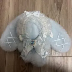 本日発送】着ぐるみ ぬい服 作家 ホワイト ブルー くま 13cm - メルカリ