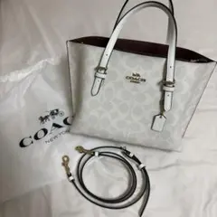 COACH シグネチャー ショルダーバッグ ホワイト
