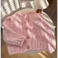 【新品未使用】ピンク ニットカーディガン 秋服 冬服 韓国 SHEIN