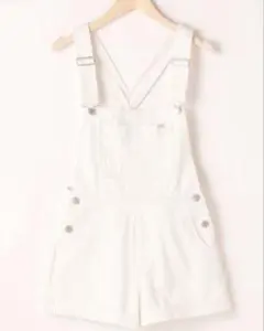 LOVETOXIC ショートサロペット　白