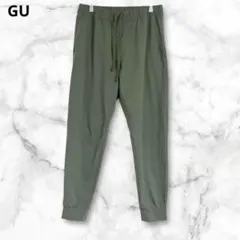 ジーユー　ジョガーパンツ　ウエストゴム　ストレッチ　M 無地　リラックス