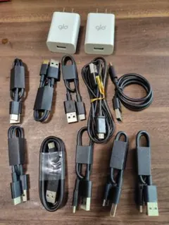 glo純正 USB-Cタイプケーブル、充電器