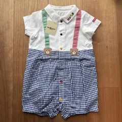 ミキハウス　ショートオール　半袖　綿