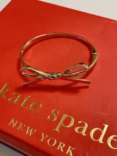 kate spade ゴールドメッキ リボンバングル