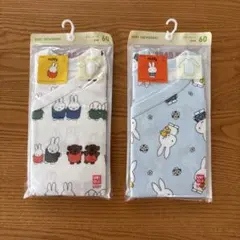 【新品】ユニクロ　肌着　ボディスーツ（長袖）　ミッフィー　2枚セット　60