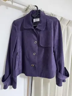 パープル スエード風 ジャケット Mサイズ