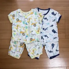 [combimini] 半袖ガーゼパジャマ 90cm 2セット②