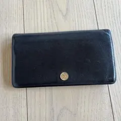 CHANEL キャビアスキン 長財布 ブラック ゴールド金具