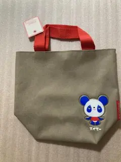SWIMMER スイマー　パンダ ミニトートバッグ ベージュ　ランチバッグ