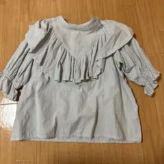 OLIVE des OLIVE ストライプ フリルブラウス