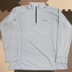 熊*】様 mont-bell ハーフジップシャツ 水色 1104930