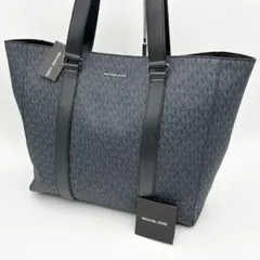 新品未使用 マイケルコース MKシグネチャー トートバッグ ネイビー 大容量