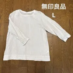 無印良品 リネン 七分袖ブラウス