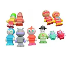アンパンマンキャラクター ブロックラボ　かびるんるん　オクラちゃん　ながねぎマン