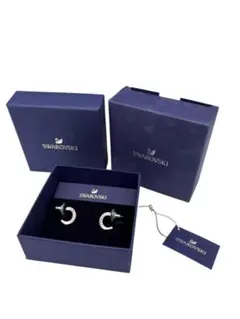 美品 SWAROVSKI スワロフスキー フープピアス 10271112A099