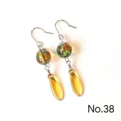 No.38 風鈴風ピアス ハンドメイド