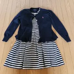 Polo Ralph Lauren ネイビー ボーダー ワンピース S