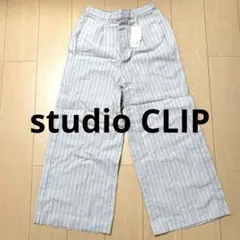 【新品】studio CLIP Mサイズ レディース ワイドパンツ 綿 麻