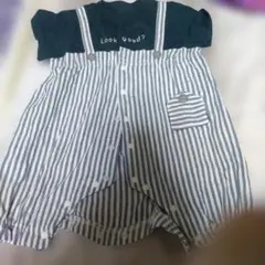 美品après les cours ストライプロンパース 70