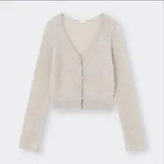 【美品】GU ライトヘアリーショートカーディガン　S