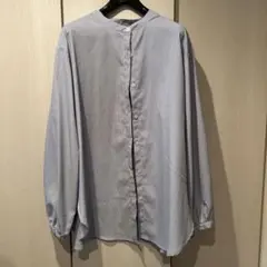 earth music&ecology 長袖シャツ 青と白のストライプ