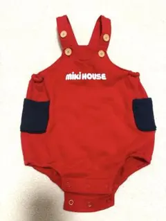 【ほぼ未使用】ミキハウス　MIKI HOUSE 赤 ロンパース 80-90cm