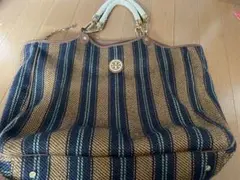 Tory Burch ストライプ トートバッグ