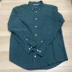 9月末まで　TOMMY HILFIGER 緑チェック 長袖シャツ L/6