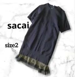 sacai サカイ　　チュール　ドッキング　ワンピースのサムネイル