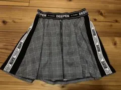 NAVYチェック柄 フロントジップ スカート