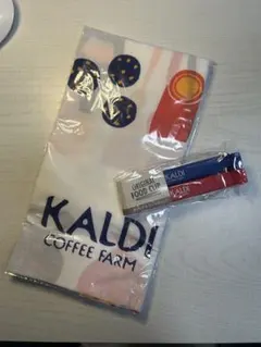 KALDI 手ぬぐい カラフル食器柄と食品クリップのサムネイル